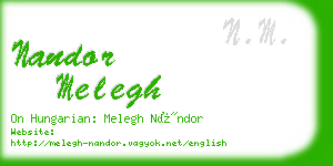 nandor melegh business card